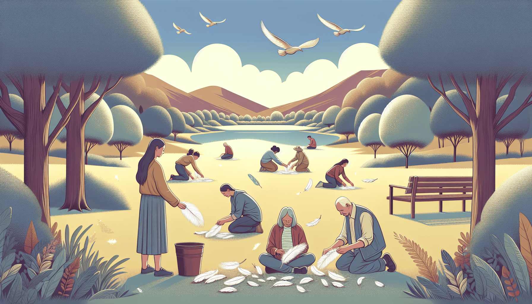 Parke Üzerinde Tüy Toplama Yöntemleri